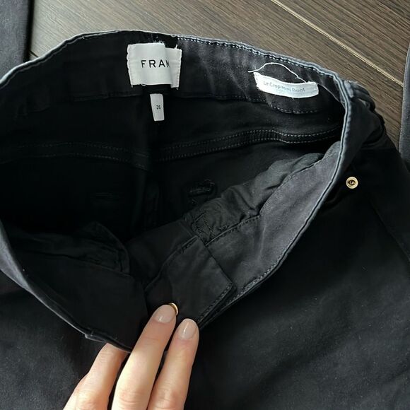 FRAME LE CROP MINI BOOT Jeans, Black Waxed, 25 - Picture 7 of 9